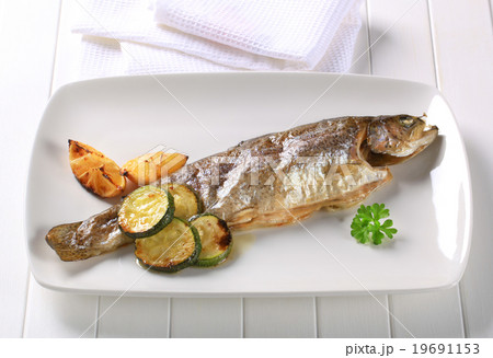 Oven baked trout 19691153