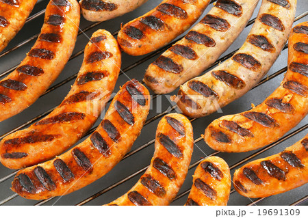 Grilled bratwursts 19691309