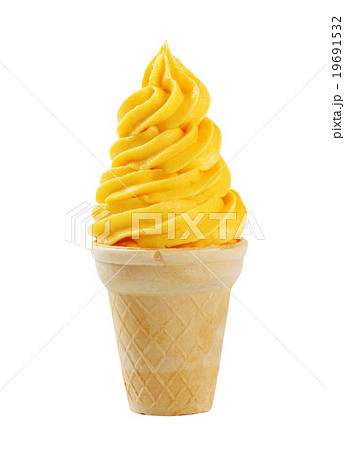 Soft serve ice cream cone 19691532
