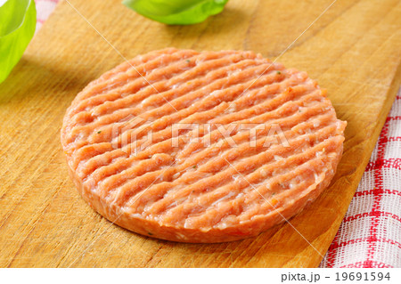 Raw burger patty Raw burger patty 19691594