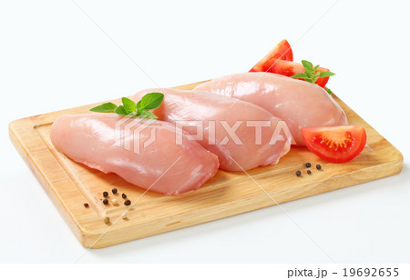 Raw chicken breast fillets Raw chicken breast fillets 19692655
