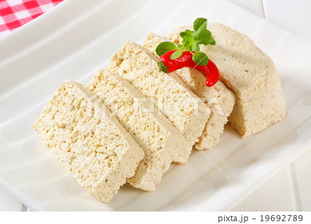 Slices of organic tofu Slices of organic tofu 19692789