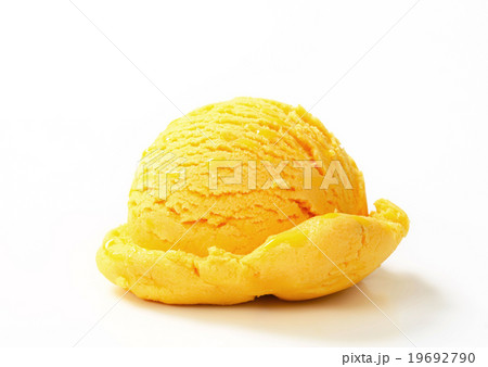 Scoop of yellow ice cream 19692790