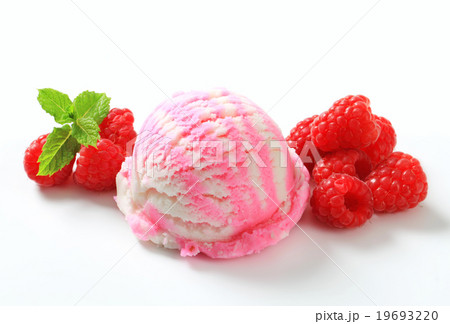 Scoop of raspberry ice cream Scoop of raspberry ice cream 19693220
