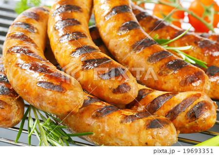 Grilled bratwursts 19693351