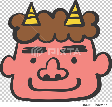 赤鬼、手書き風 赤鬼、手書き風 19695454