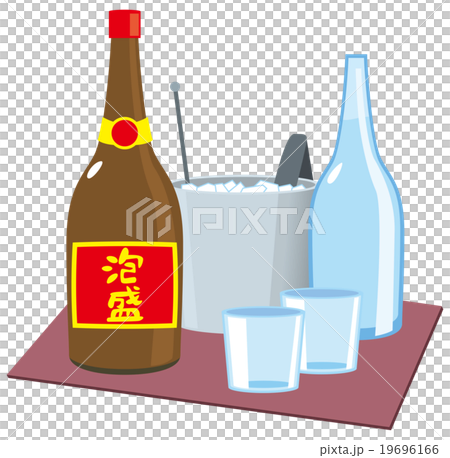 泡盛ボトルセットのイメージイラスト 19696166