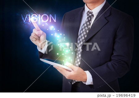 Businessman with pressing vision. 19696419