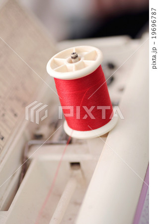 red thread in Sewing machines  (soft focus) 19696787