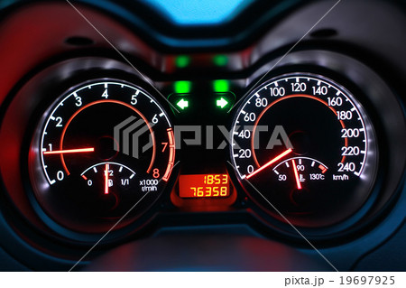 Speedometer of a car 19697925