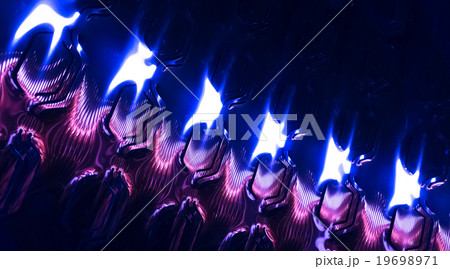 Abstract shining blue metal sheet pattern 19698971