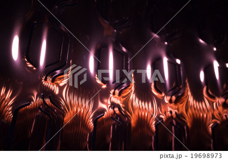 Abstract shining metal sheet pattern, background 19698973