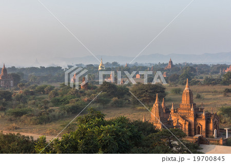 View from the Shwe Sandaw Pagoda during sunset View from the Shwe Sandaw Pagoda during sunset 19700845