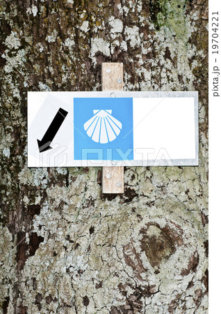 way marker of the road to Santiago way marker of the road to Santiago 19704221