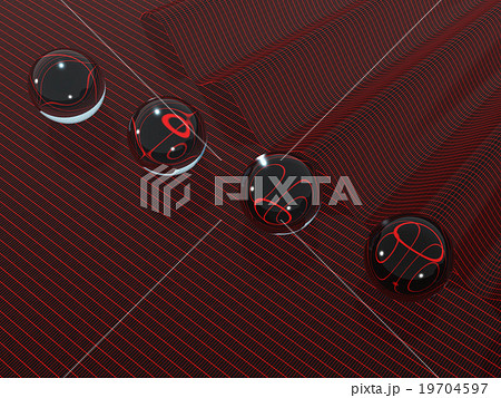 glass ball abstract background. 3d 19704597