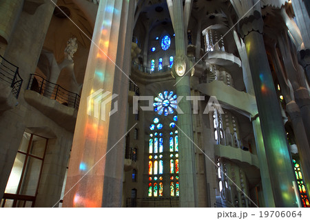 Inside of Sagrada Familia in Barcelona, Spain. Inside of Sagrada Familia in Barcelona, Spain. 19706064