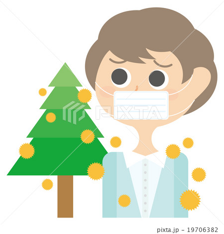 花粉症 女性 イラスト 花粉症 女性 イラスト 19706382