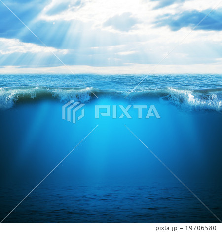 Blue Ocean And Skyのイラスト素材