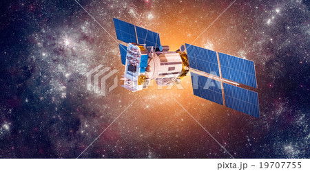 Space satellite over the planet earth 19707755