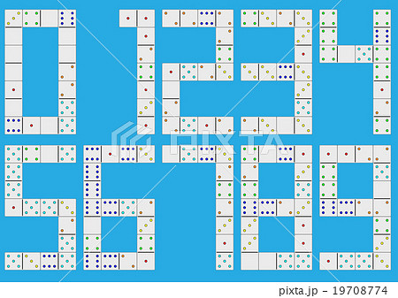 color digits by domino as education material color digits by domino as education material 19708774