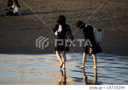 砂浜の女子高生 砂浜の女子高生 19710294
