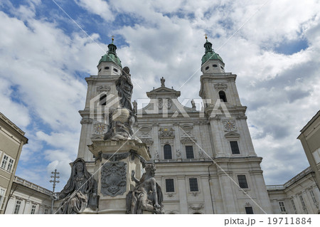 Statues in front of the Salzburg Dom, Austria. 19711884