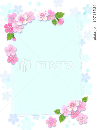 桜のカード_色付き便箋_他カラーあり 19713584
