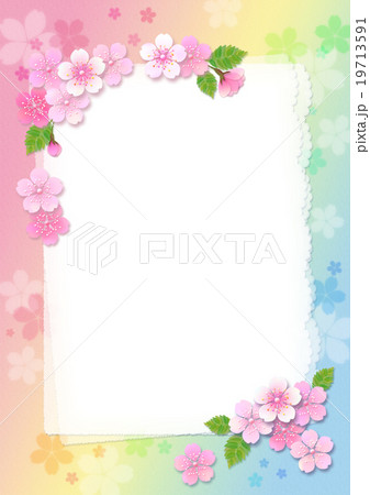 桜のカード_背景グラデーション_他カラーあり 19713591