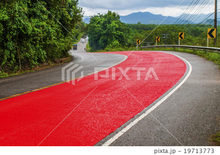 Road curve ,safety outside the city, Thailand 19713773