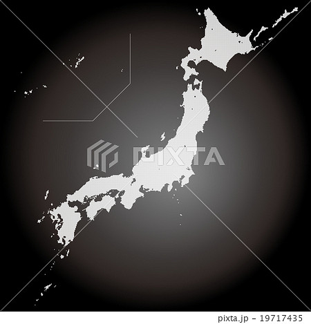 日本地図 　ドット 　背景 　カーボン 19717435