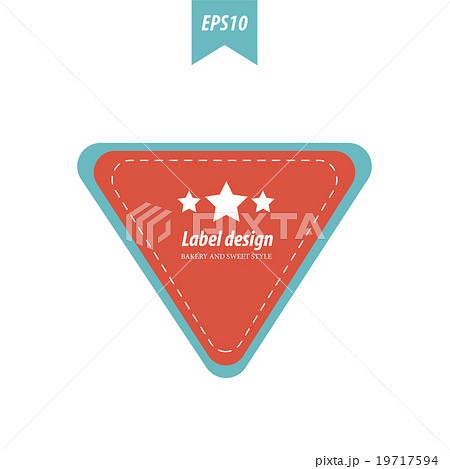Design Triangle label red and blue color 19717594