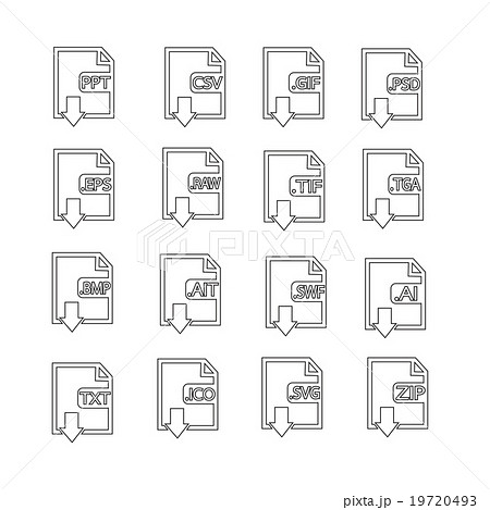 Files Format Icon Set 19720493