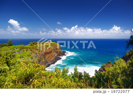 Kilauea lighthouse bay on a sunny day in Kauai 19722077