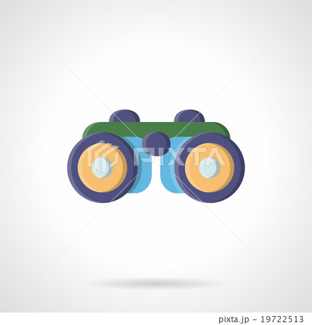 Binoculars flat color style vector icon 19722513