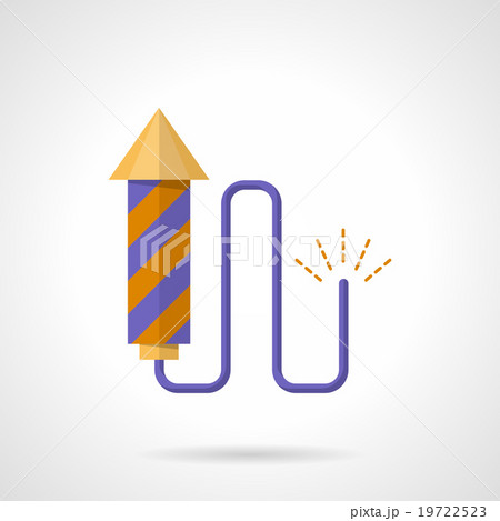 Purple firecracker flat color vector icon Purple firecracker flat color vector icon 19722523