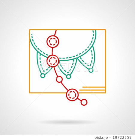 Festive decor thin color line vector icon 19722555