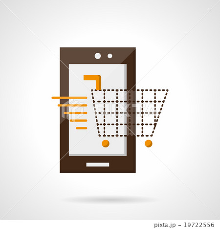 Mobile purchase flat color vector icon Mobile purchase flat color vector icon 19722556
