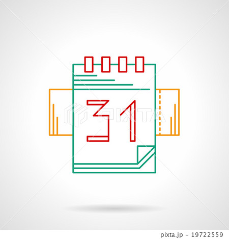 Organizer thin color line vector icon Organizer thin color line vector icon 19722559