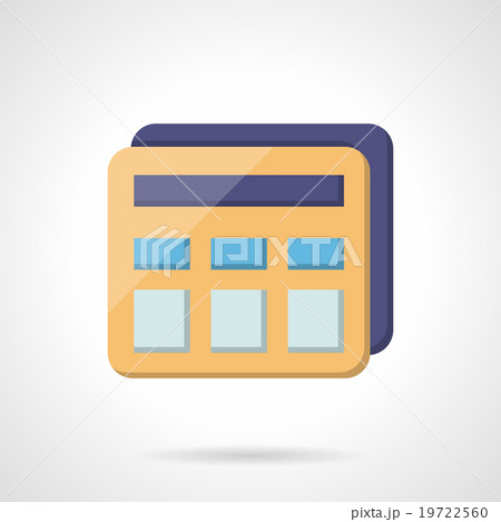 Simple calculator flat color vector icon Simple calculator flat color vector icon 19722560