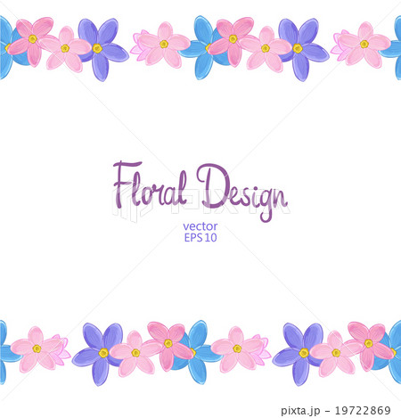 Vector border with forget-me-not flowers Vector border with forget-me-not flowers 19722869