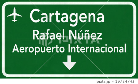 Cartagena Colombia International Airport Sign Cartagena Colombia International Airport Sign 19724743