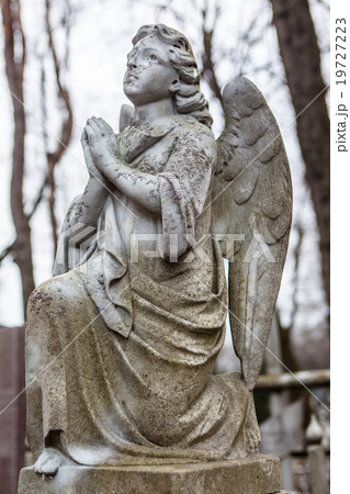 Old cemetery marble sculpture of the angel Old cemetery marble sculpture of the angel 19727223