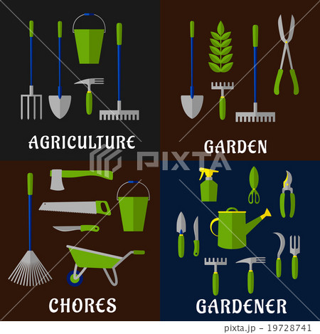 Tools for agriculture and gardening work 19728741