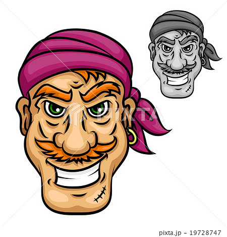 pirate face cartoon