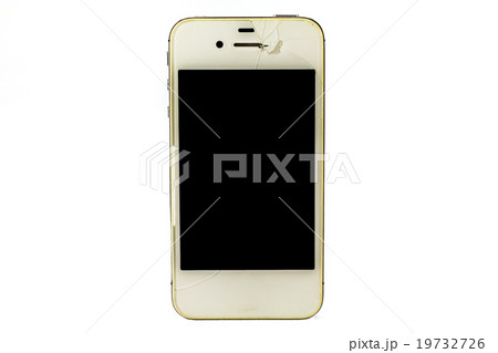 Modern smartphone with broken screen 19732726