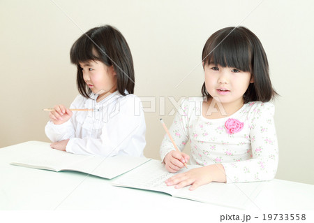 勉強をするこども 勉強をするこども 19733558