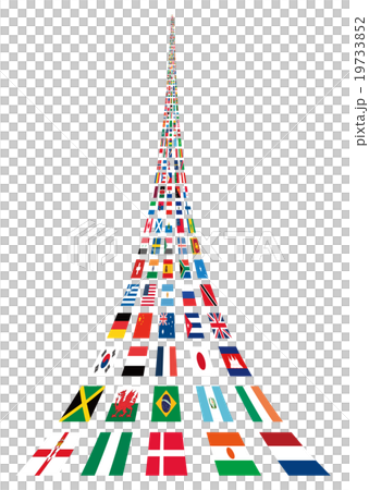 世界国旗タワー_透かし 世界国旗タワー_透かし 19733852