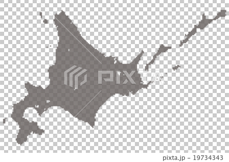 Hokkaido map dot carbon 19734343