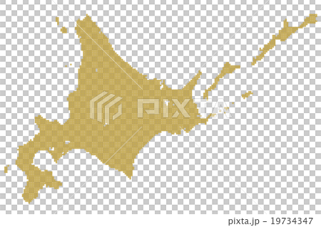 北海道地図 ドット ゴールド 北海道地図 ドット ゴールド 19734347