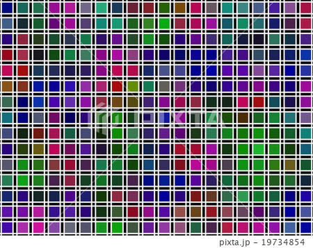 カラフルなチェック柄 19734854